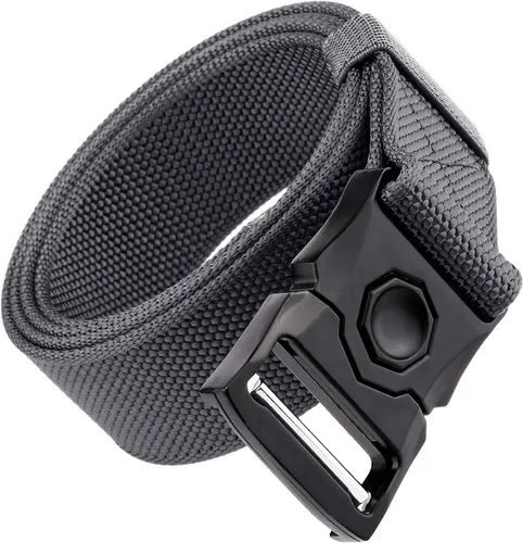 Miniatura 6 de Sportmusies Cinturón táctico para hombre, cinturón de nailon con hebilla de liberación rápida resistente