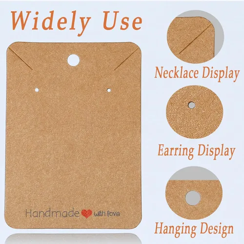 Miniatura 3 de MAIBAOTA Tarjetas de Aretes, 100 Piezas Tarjetas de Soporte de Exhibición de Aretes para Vender con Bolsas de Embalaje, Tarjetas de Joyería para 02