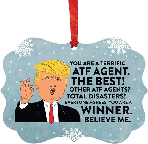 Miniatura 70 de Andaz Press Presidente Donald Trump Fancy Frame Recuerdo Adorno de Navidad Regalo de broma Ejecutivo de Cuenta, 1 paquete, Divertidas Ideas