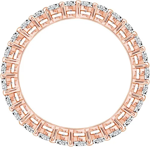 Miniatura 10 de Amazon Essentials Anillo de plata de ley chapada en platino o oro con circonita cúbica redonda de elementos infinitos