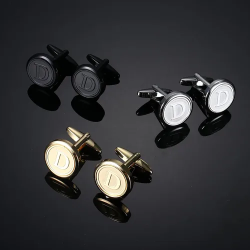 Miniatura 7 de LOLIAS 3 pares de gemelos con iniciales para hombre, juego de gemelos clásicos para hombre, estilo casual a formal, con caja de regalo, gemelos
