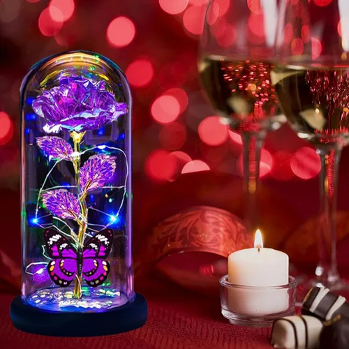 Miniatura 7 de Thrjia Rosas para el Día de la Madre, regalos para mamá, mujer, esposa, ella, regalos de rosas para el Día de la Madre para mamá y mujer, rosa Morado