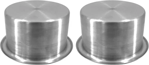 ISURE MARINE 2 Piezas Portavasos Empotrable de Acero Inoxidable de 3" Anti-Derrame con Arandela Antideslizante, Insertos de Portavasos para Mesa de