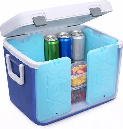 Miniatura 2 de Kona - Paquetes refrigerantes, no requieren hielo, reutilizables, de larga duración (-5C), grandes y delgados, se congelan en 25 minutos.