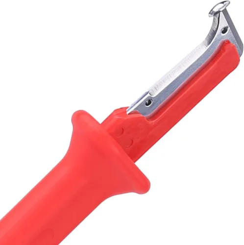 Miniatura 8 de Cuchillo pelacables Cuchillo Rojo Acero Inoxidable Pp 1 Pc Cable de Aislamiento Eléctrico Cortador Cortador de Mango Aislado Herramienta Con Rojo