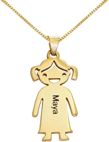 Miniatura 2 de Collar con colgante de amuleto grabado hecho a mano para niño o niña - Amuletos personalizados hechos a medida para niños - Regalo de joyería