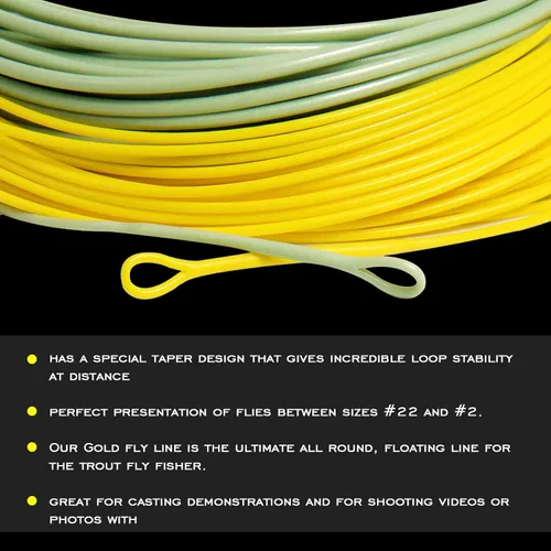 Miniatura 3 de Gold Fly Line 90FT peso adelante flotando 2 3 4 5 6 7 8 9WT línea de pesca con mosca