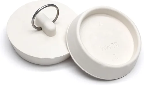 Miniatura 9 de Bonsicoky 2 Piezas de Tapón de Drenaje de Goma Se Adapta de 1-1/2 Pulgadas a 1-5/8 Pulgadas, Tapón de Drenaje de Bañera con Anillo Colgante, Tapón
