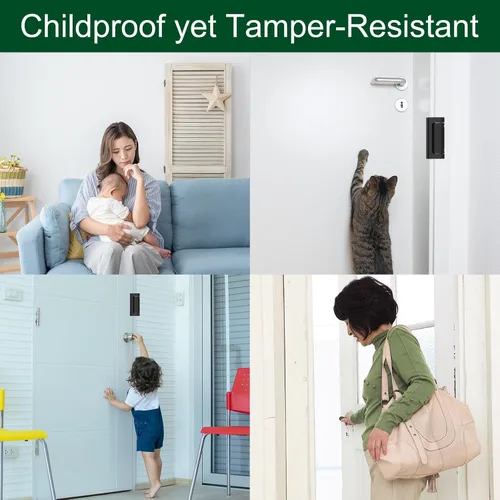 Miniatura 6 de uxcell Paquete de 2 cerraduras de seguridad para puerta para el hogar, cerradura de refuerzo de puerta de 3 pulgadas, soporta 800 libras, puertas