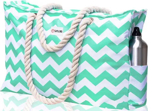 SHYLERO Bolsa de playa y bolsa de piscina. Tiene bolsa hermética, tonelada de bolsillos. La bolsa de playa tiene cremallera, repelente al agua.
