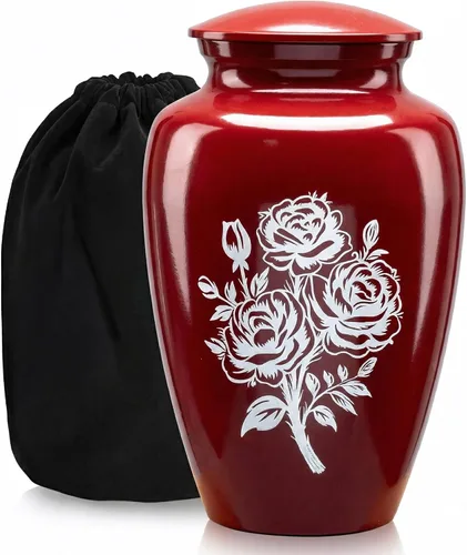 Miniatura 11 de Urna hecha a mano para cenizas humanas, grandes urnas decorativas de cremación, urna funeraria conmemorativa para hombres y mujeres adultos