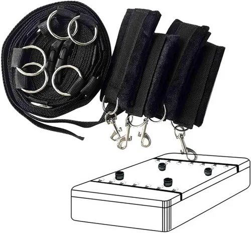 Miniatura 5 de Correas de amarre sexuales para cama de tamaño Queen para parejas debajo del colchón, cama King para adultos, juego de cuerda y cuerda, juego
