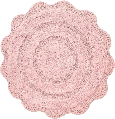 Miniatura 78 de Chardin home Alfombra de baño de ganchillo beige, alfombra de baño ovalada 100% algodón con borde de ganchillo artesanal hecho a mano, alfombra