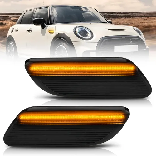 Miniatura 13 de Ensamble de luz de marcador lateral Bestview compatible para MINI Cooper R50 R52 R53 2002-2006, luces de señal de giro intermitentes secuenciales
