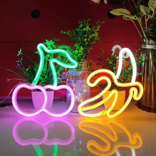 Miniatura 4 de JYWJ Letrero de neón, USB o pilas AA de 3, luces de neón LED, decoración de pared de escritorio, para varias fiestas, decoración de locales