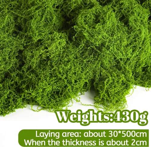 Miniatura 2 de Musgo verde falso de 15.1 onzas para manualidades, musgo artificial para plantas de interior, musgo artificial decorativo verde claro