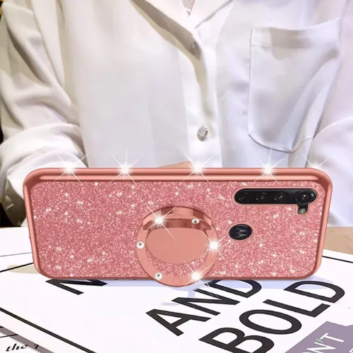 Miniatura 2 de Funda para Moto G Stylus (2020) Linda funda de silicona delgada de TPU de lujo con purpurina para Motorola G Stylus 2020 - Oro rosa