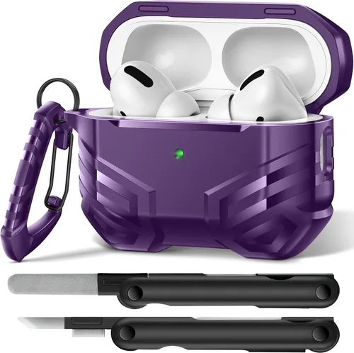Miniatura 16 de MOBOSI Funda para AirPods Pro 2 con cerradura, compatible con funda Airpod Pro de 2ª/1ª generación, funda protectora de grado militar con kit