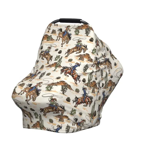 Miniatura 16 de Funda de asiento de coche de béisbol azul para bebé, fundas de lactancia materna, funda multiusos para asiento de automóvil, cubierta de cochecito