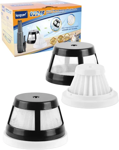 KEEPOW Filtro de vacío de repuesto compatible con BISSELL AeroSlim aspiradora de mano inalámbrica 29869, 29861, 29867, 29868, 2986, pieza # 1624405,