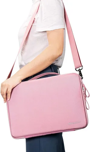 Miniatura 7 de Smatree Estuche de transporte de carcasa dura compatible con MacBook Pro M5 de 14.2 pulgadas 2025/2024/2023 A2918, MacBook Air M4 de 13 pulgadas Rosa