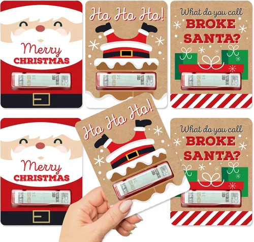 Miniatura 10 de Big Dot of Happiness Winter Wonderland - Juego de 6 tarjetas de dinero divertidas con diseño de copo de nieve para fiestas de vacaciones y boda
