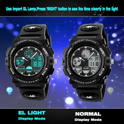 Miniatura 4 de PASNEW Kids WatchBoy Sports Waterproof WatchLED 50M Alarm Calendar Outdoors WatchWatches with Luminous