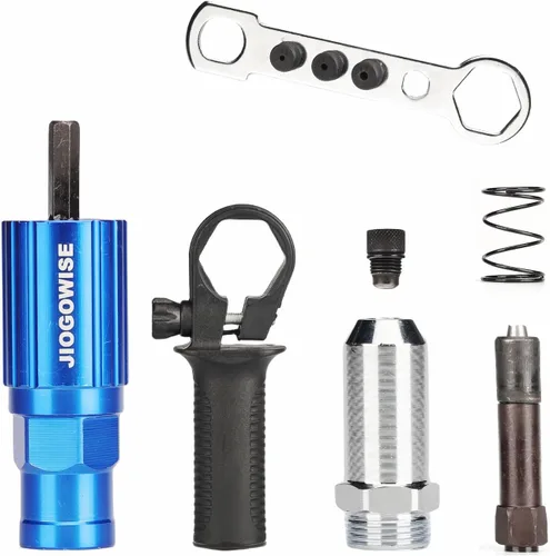 Miniatura 8 de Kit de adaptador de pistola de remache profesional JIOGOWISE, accesorio de remache para taladro eléctrico, fácil procesamiento para trabajo