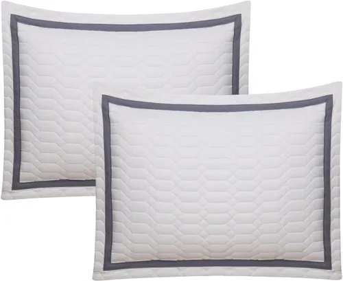 Miniatura 3 de Chic Home Juego de funda de edredón de mesa de 8 piezas, Queen, blanco (QS4844-AN)