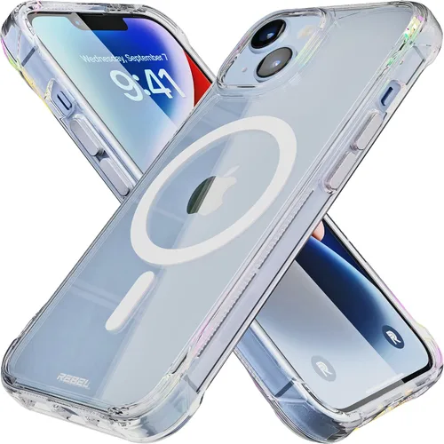 Miniatura 9 de Phone REBEL - Funda transparente para iPhone 14 Plus [Serie esmerilada Gen-4], textura mate translúcida, no se pone amarilla, protectores a prueba