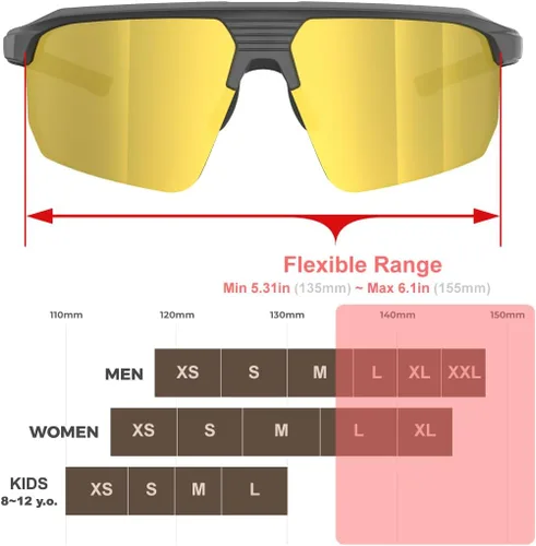 Miniatura 3 de Q217 HD Gafas de sol polarizadas para mujeres y hombres, ciclismo, correr, pesca, senderismo, golf, béisbol, voleibol, deportes al aire libre, Q217