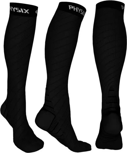 Physix Gear - Calcetines de compresión 20-30 mmHg, para hombres y mujeres, para correr, enfermeras, espinillas, vuelo, viajes