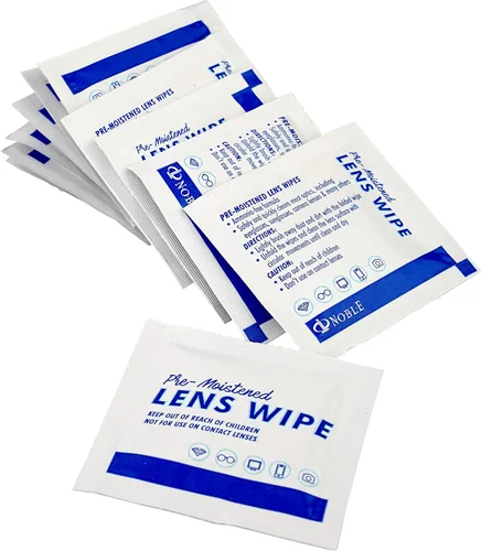 Miniatura 3 de Noble toallitas prehumedecidas para lentes envueltas individualmente, toallitas de limpieza de lentes y pantallas, ideales para lentes, teléfonos