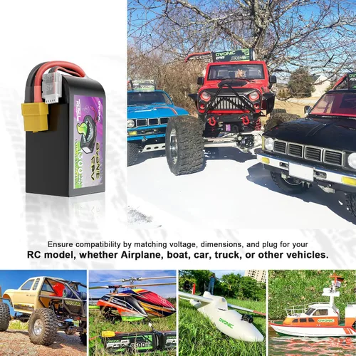 Miniatura 5 de OVONIC 5S 1300mAh Lipo Batería 18.5V 130C Batería con enchufe XT60 para RC Car Truck RC Vehículos RC Barco Drone RC Avión Quadcopter Helicóptero FPV
