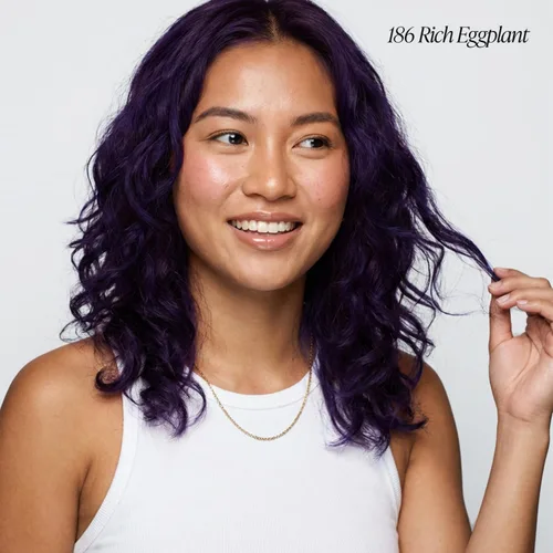 Miniatura 2 de Adore Tinte para el Cabello Semipermanente (186 Rich Eggplant) Tinte para Cabello Morado Vegano y Libre de Crueldad Animal Sin Amoníaco, Sin 186
