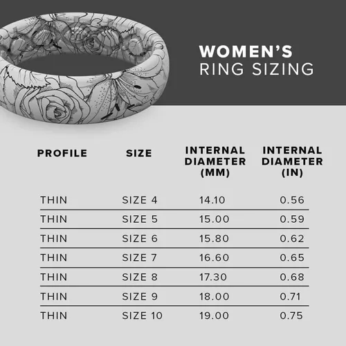 Miniatura 5 de Groove Life Mossy Oak - Anillo de silicona de camuflaje para mujer, anillos de boda de goma transpirable para mujer, cobertura de por vida, diseño