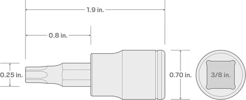 Miniatura 6 de Tekton - Casquillo Torx de 3/8 Pulgadas y Resistencia a Manipulaciones TR10 SHB17210