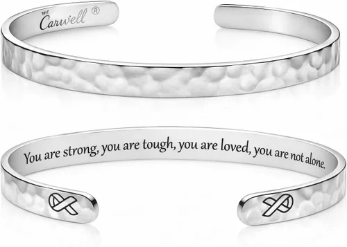 Miniatura 42 de Carviell Pulseras grabadas para mujer, inspiradoras, amistad, amor, mamá, hija, hermana, cristiana, graduación, conmemoración y regalos de boda, más