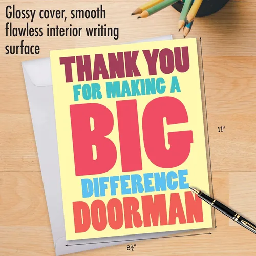 Miniatura 3 de NobleWorks - Tarjeta de felicitación de agradecimiento divertida jumbo de nosotros de 8.5 x 11 pulgadas con sobre (paquete de 1) gran gran
