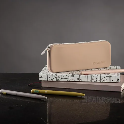Miniatura 5 de DIVERSEBEE Estuche de silicona suave, estuche estético para lápices con cremallera, bonita bolsa para bolígrafos para la escuela, suministros