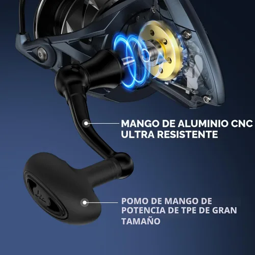 Miniatura 11 de KastKing ReKon Saltwater Spinning Fishing Reel – Up to 55LBs Max Drag Big Game Fishing Reel - Innovative NyliTech Body- Water Resistant - MaxiDur