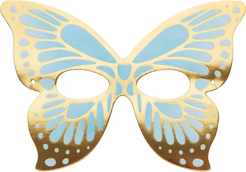 Miniatura 5 de Máscaras de papel de mariposa dorada, 8