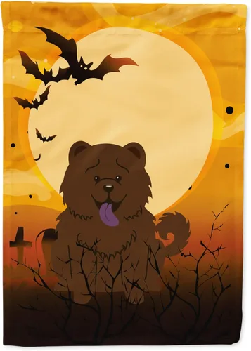 Miniatura 55 de Caroline's Treasures BB4307GF - Bandera de Halloween Airedale para jardín, bandera decorativa para patio exterior, obras de arte de patio, macizos