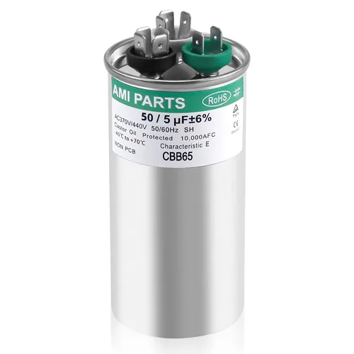 Miniatura 15 de AMI PARTS 60+5 MFD 60/5 uF 370/440V CBB65 CBB65B Condensador redondo de doble ejecución Reemplazo para 97F9895 Z97F995, para bomba de calor