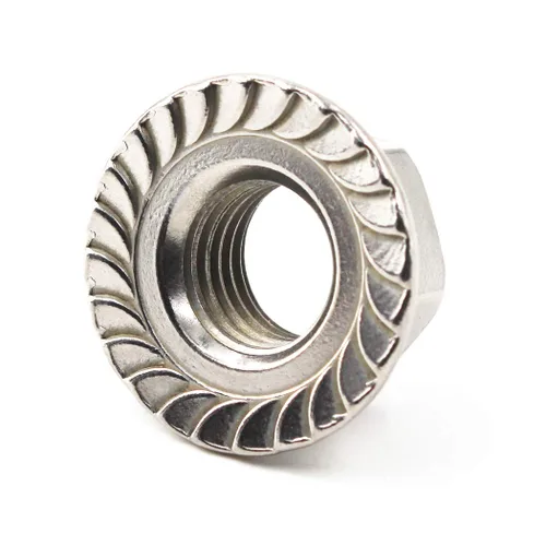 Miniatura 4 de Tuercas de brida métricas de acero inoxidable 304 M16 de 0.630 in, paquete de 8