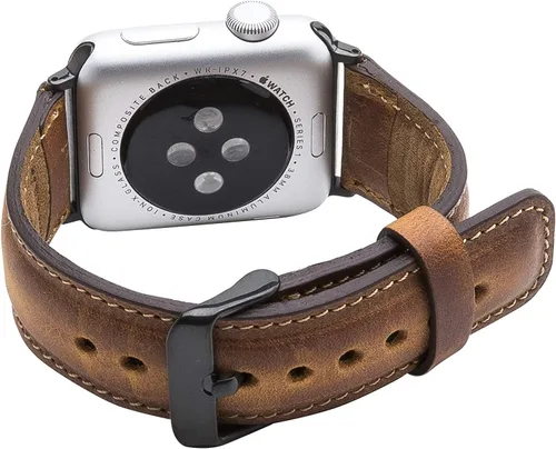 Miniatura 4 de Tuscany - Correa de reloj de cuero prémium para Apple Watch Series 11, 10, 1.654 in, Series 9, 8, 7, 6, 5, 4, 3 y SE 3/2/1 de 1.614 pulgadas, 1.575