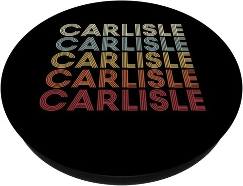 Miniatura 2 de Carlisle Massachusetts Carlisle MA Retro Vintage Text PopSockets Swappable PopGrip