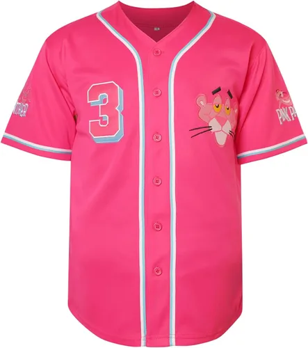 Miniatura 2 de Camiseta de béisbol rosa 3 para hombre, ropa deportiva cosida de hip hop de los años 90 para fiesta, blanco, negro, azul, S-3XL