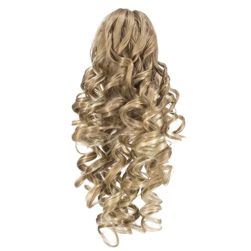 Miniatura 2 de SWACC 12-Pulgadas Extensiones de Cola de Caballo Cortas con Rizos de Tornillo y Pinza de Gancho Extensiones de Cabello Sintético con Cordón