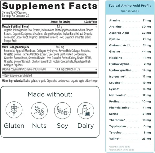 Miniatura 2 de Ancient Nutrition Advanced Multi Collagen Protein Cápsulas Musculares, 90